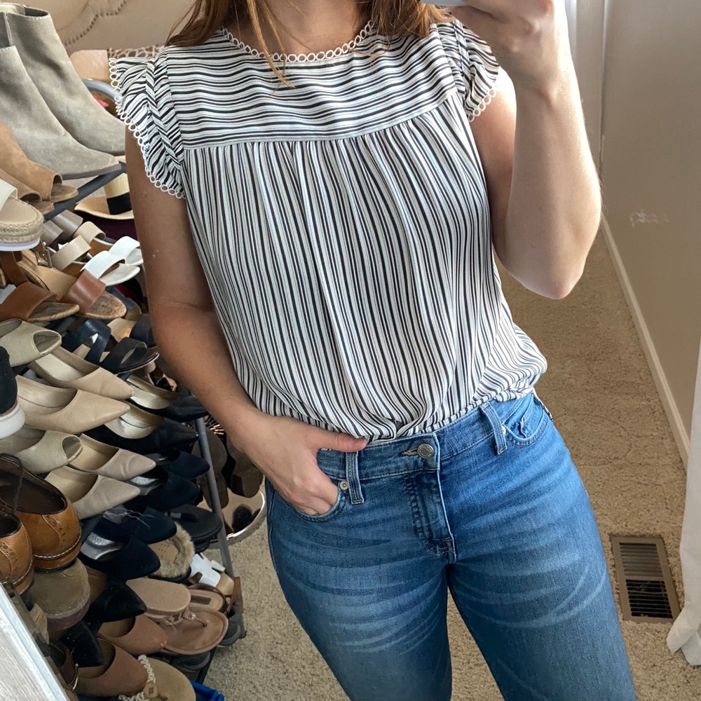 Loft flutter blouse